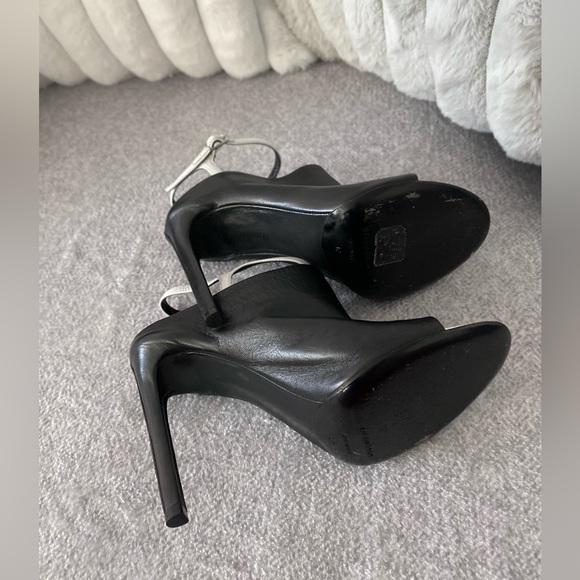BALENCIAGA Leather Heel Sandals Black Size 37 EU - Picture 5 of 6